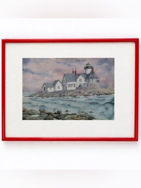 Framed Art Limited Edition Print Harbor Lights 10 1/4” x 8 1/4”